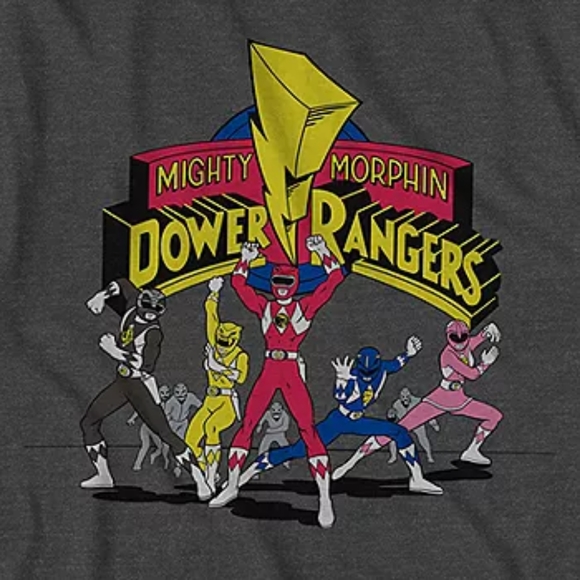 Power Rangers Graphic T-Shirt 5XL NEW Mens Crew Neck Short Sleeve Regular Fit - Picture 2 of 2